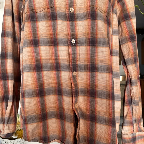 Threads 4 Thoughts Adult Medium Multicolor Plaid Preppy Light Academia Shirt M - Picture 4 of 10